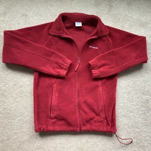 Columbia maroon fleece Womens M like new
